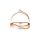 Solitaire vörösarany eljegyzési gyűrű 